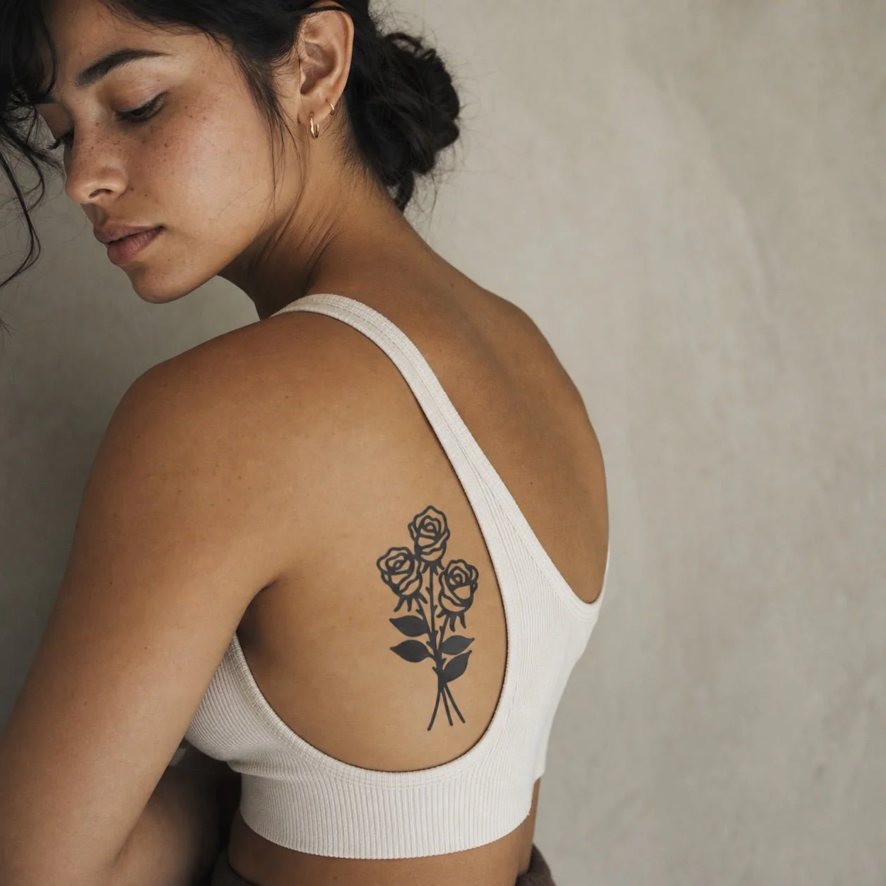 Three Rose Bouquet Tattoo