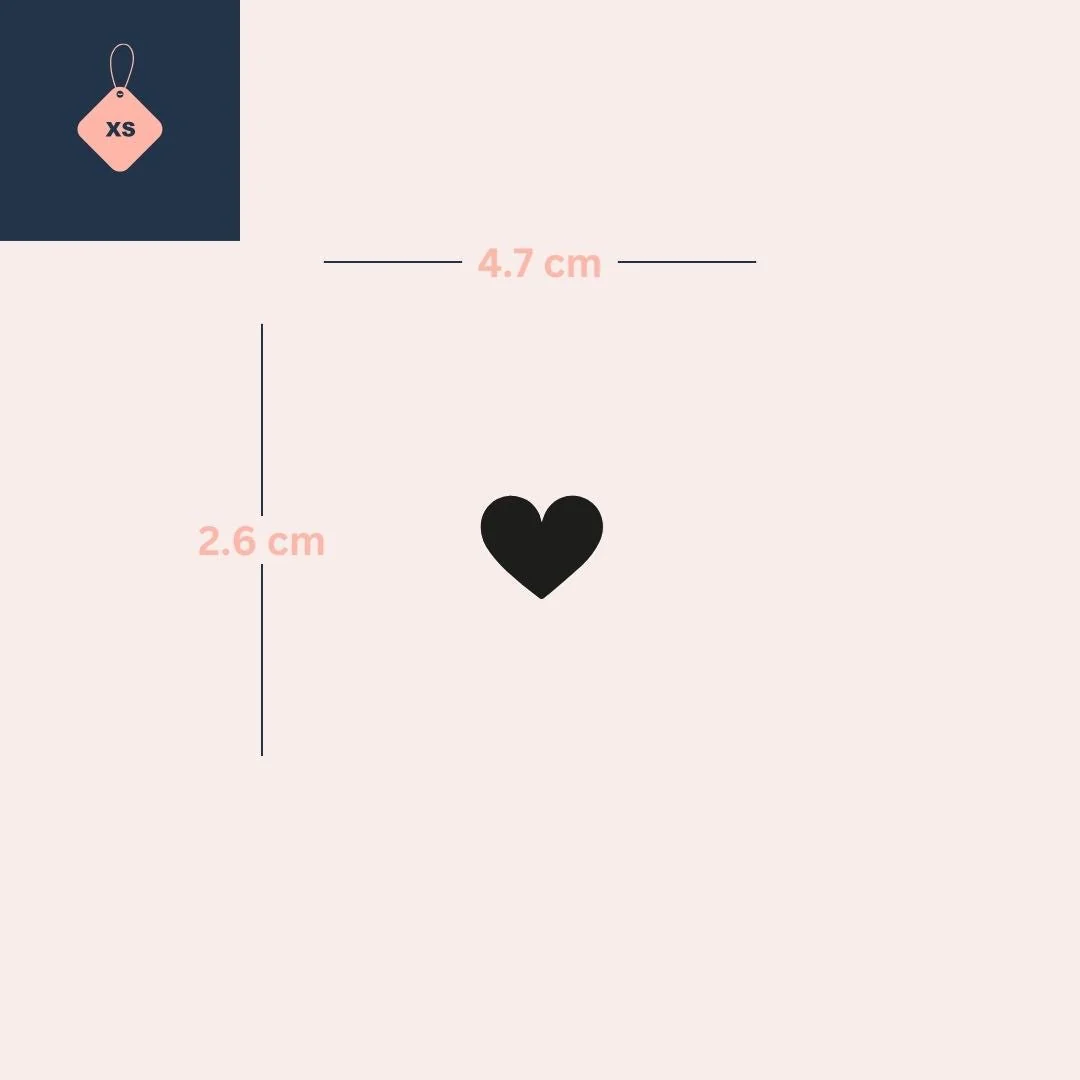 Solid black heart temporary tattoo - Image 4