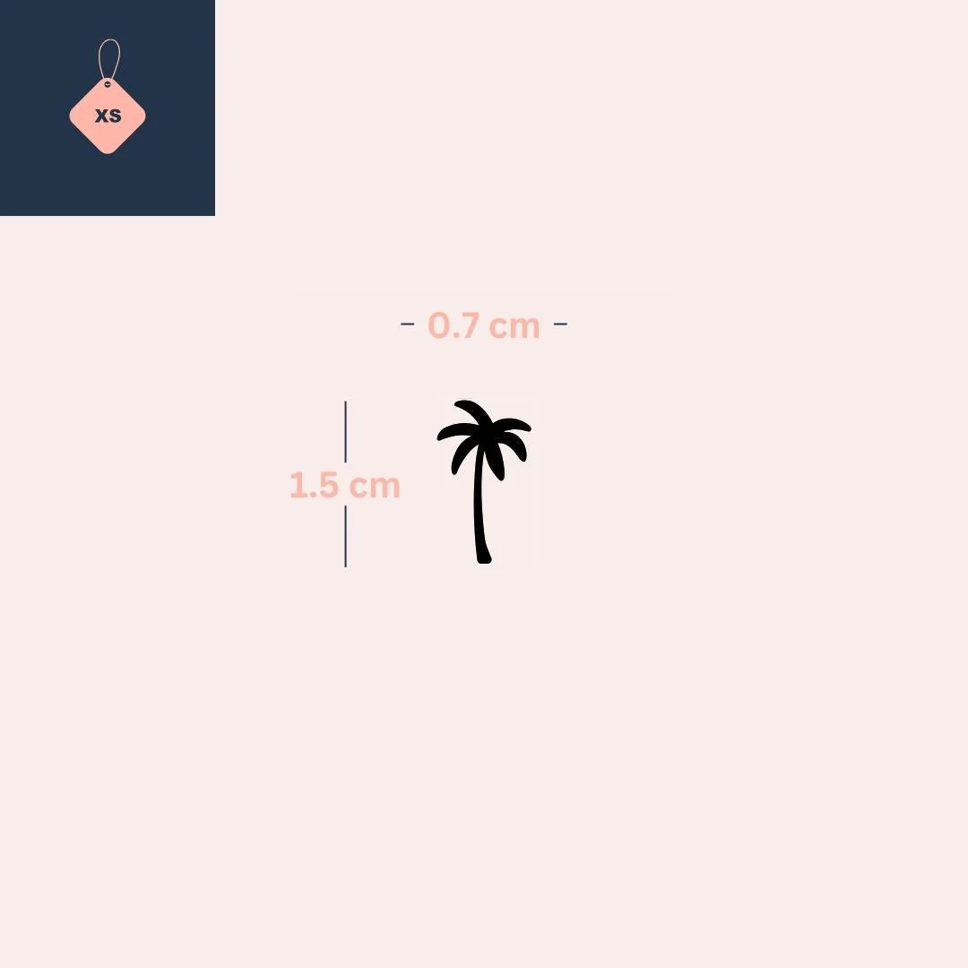 Palm Tree Silhouette Temporary Tattoo - Image 4