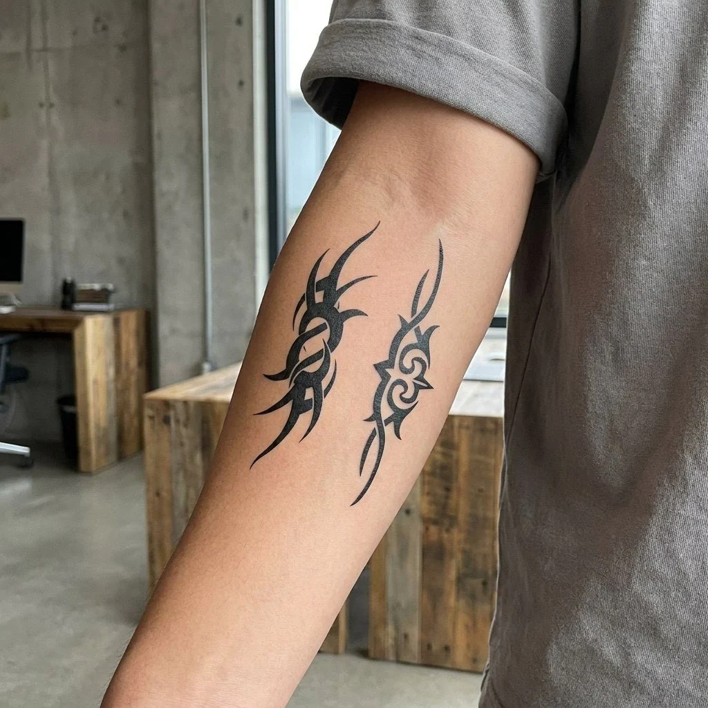 Tribal Armband Pair Tattoo