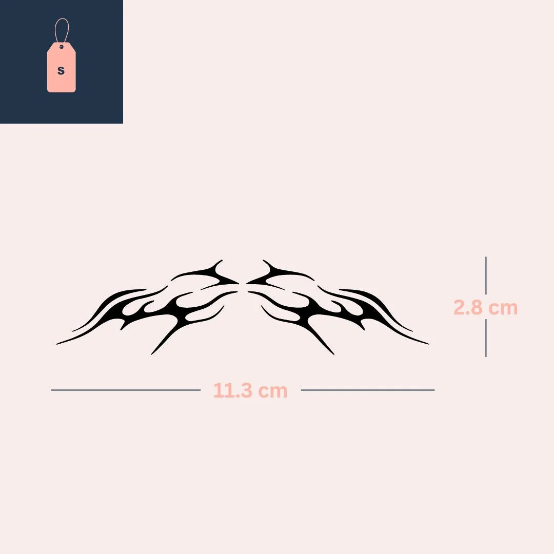 Tribal wings temporary tattoo - Image 4
