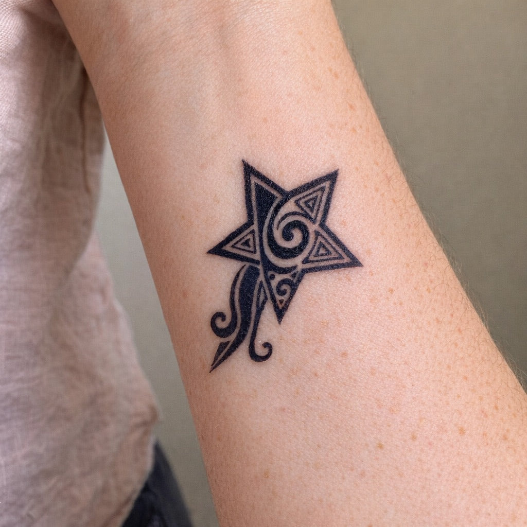 Tribal Shooting Star Tattoo