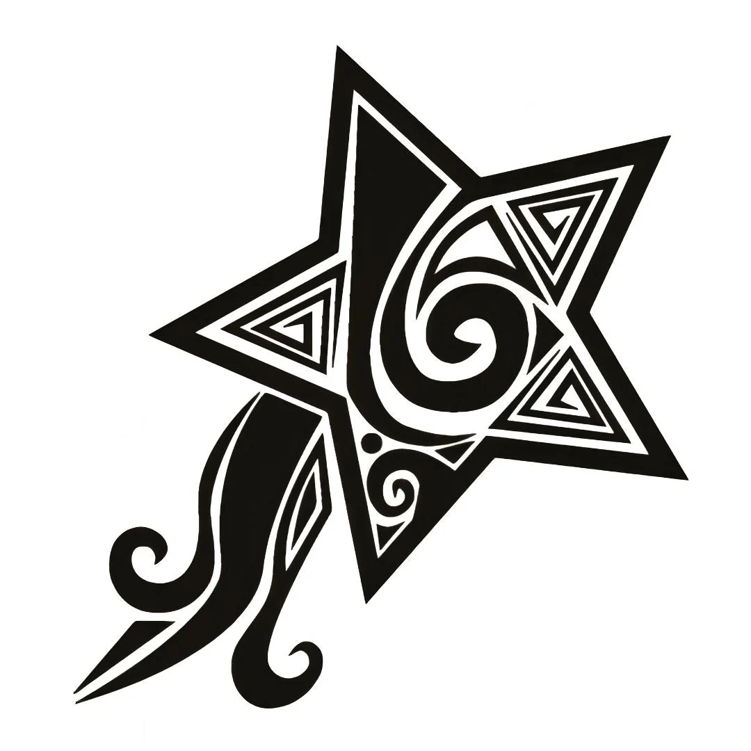 Tribal Shooting Star Tattoo - Image 2