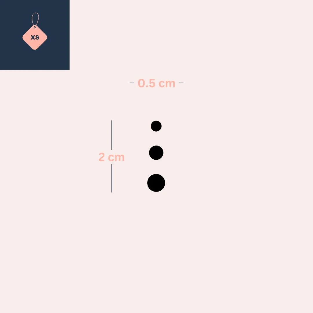 Three vertical dots temporary tattoo - Image 4