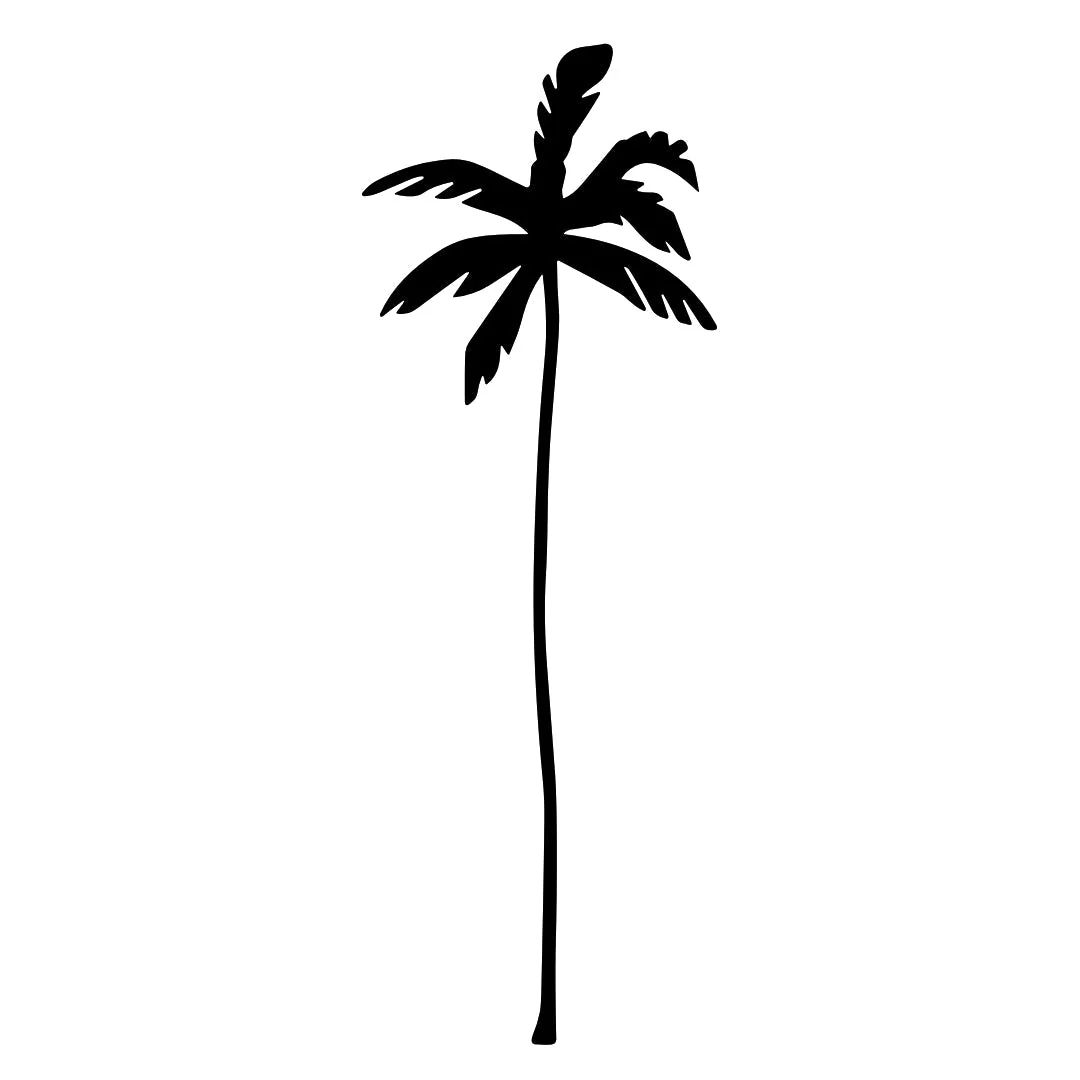 Palm tree silhouette temporary tattoo - Image 2