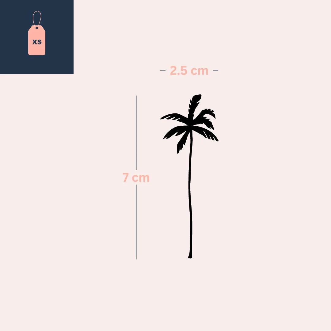 Palm tree silhouette temporary tattoo - Image 4