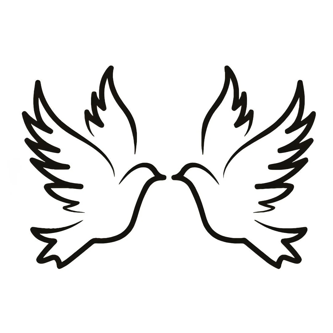 Two Doves Kissing Tattoo - Image 2