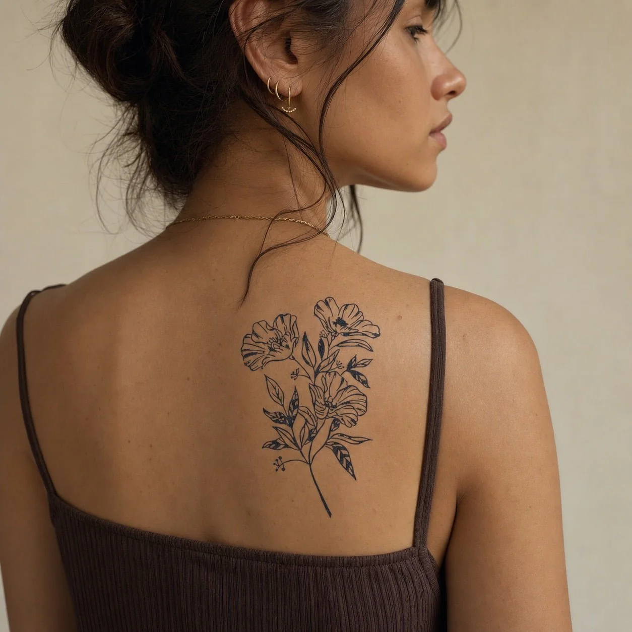 Wild Poppy Bouquet Tattoo