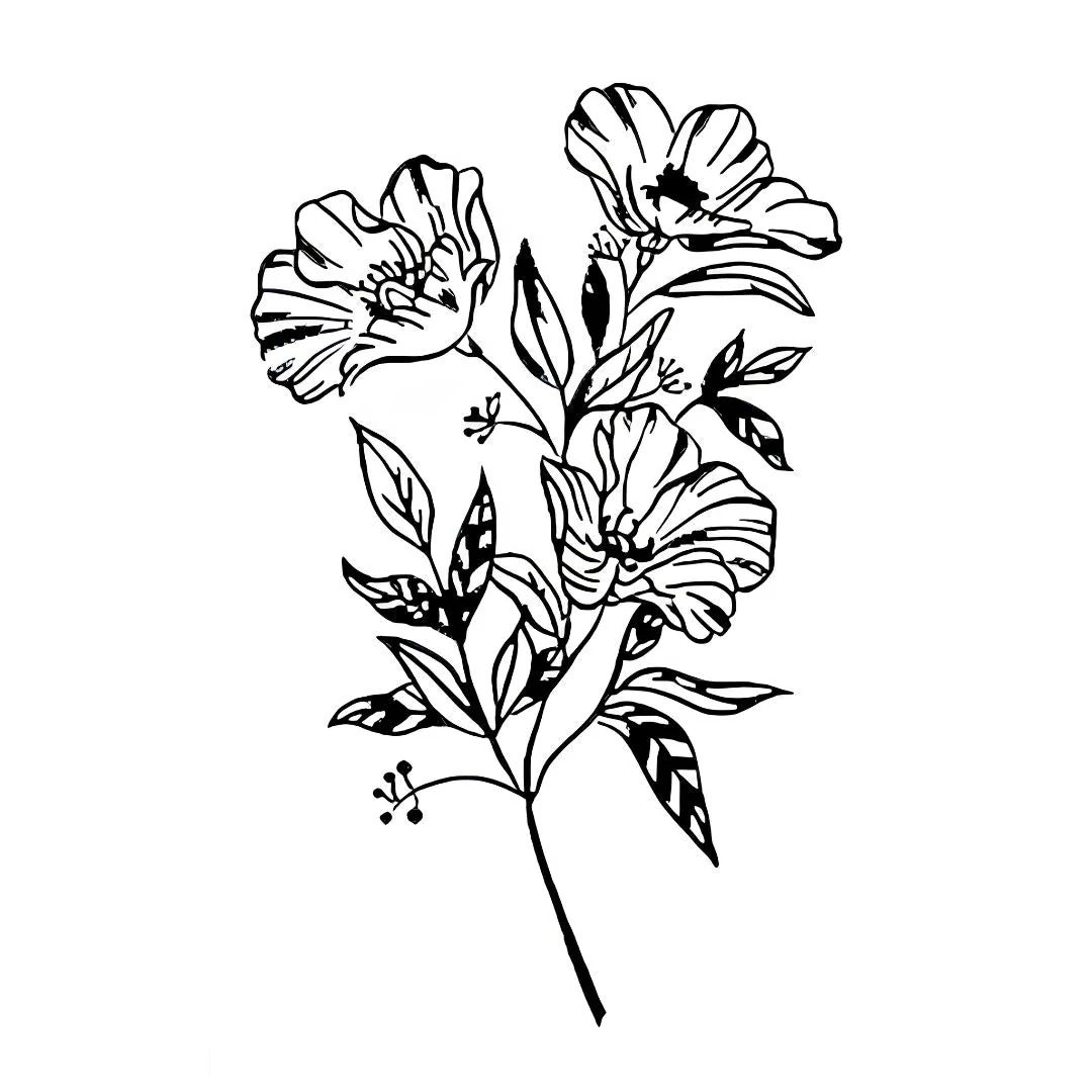 Wild Poppy Bouquet Tattoo - Image 2
