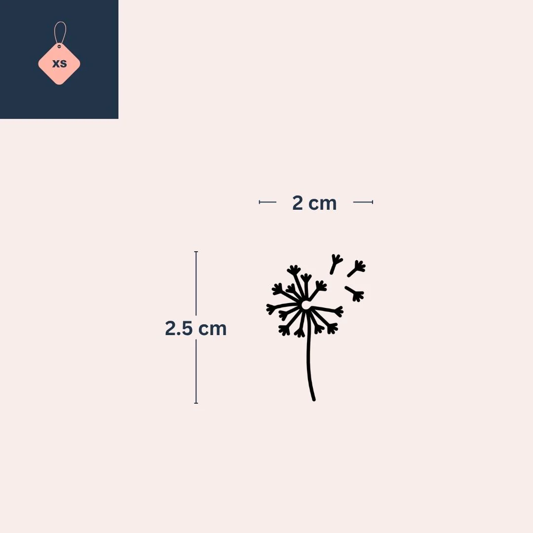 Dandelion temporary tattoo with blowing seeds - Image 4