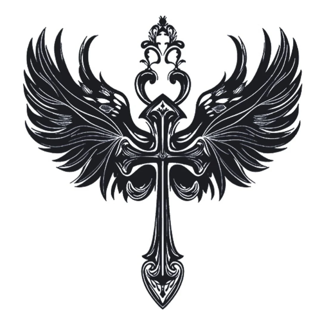 Winged Cross Tattoo - Image 2