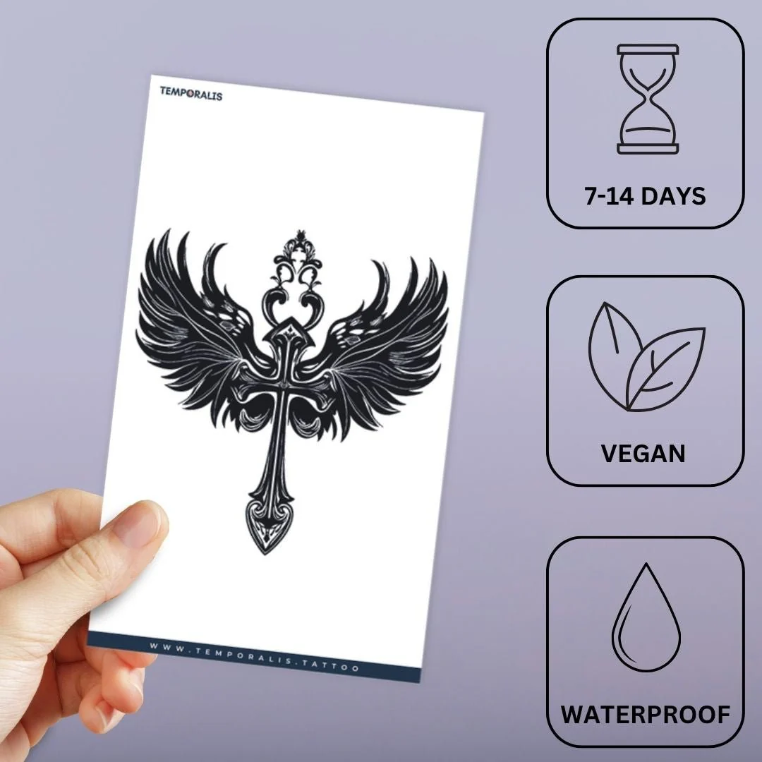 Winged Cross Tattoo - Image 3