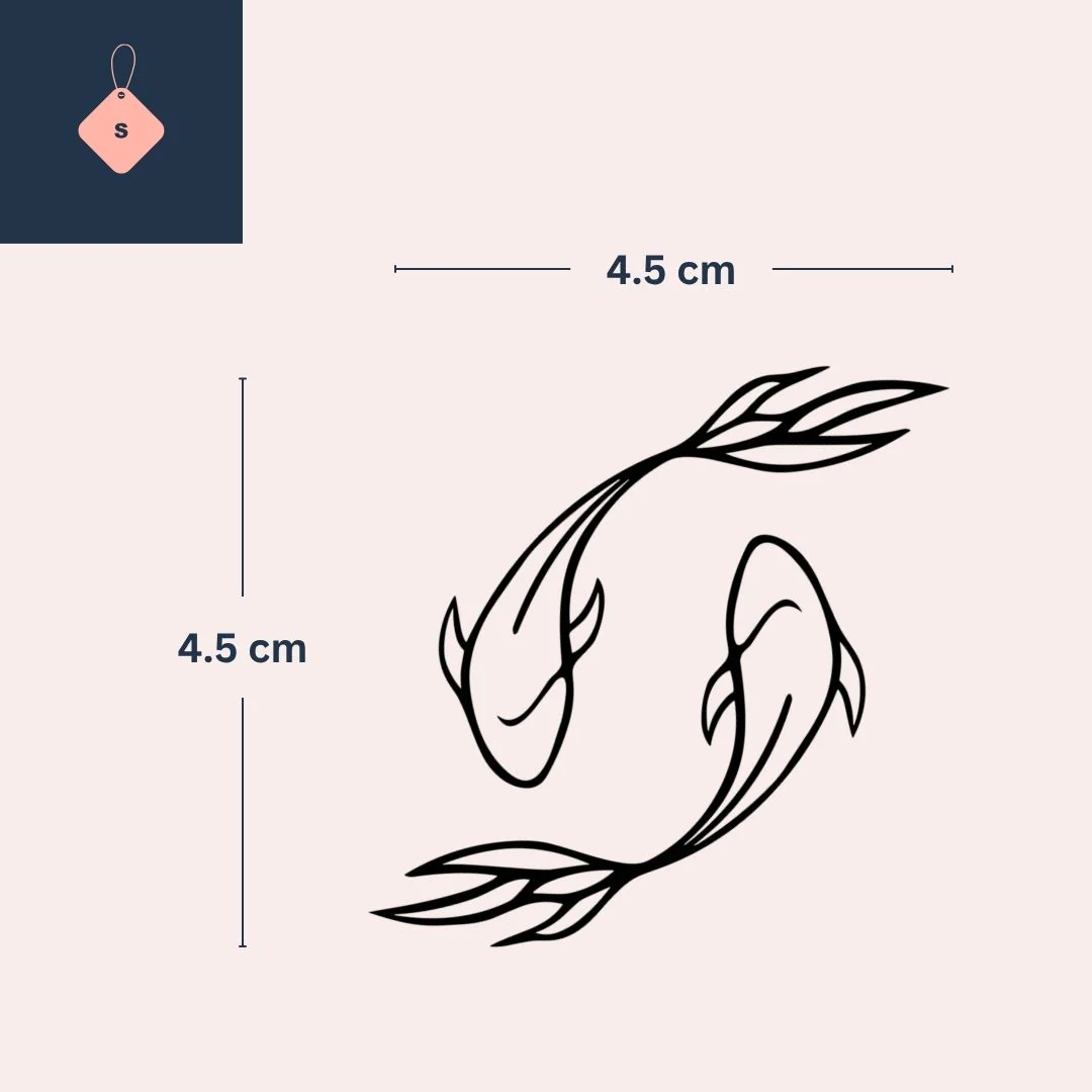 Yin-Yang Koi Fish Temporary Tattoo - Image 4